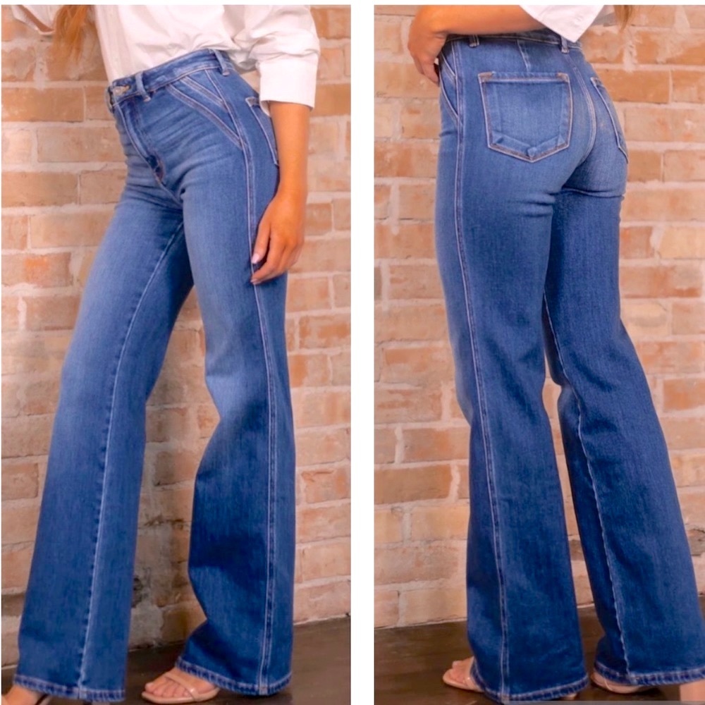 KanCan High Rise Flare Leg Jeans 28x33.5 size 27 available also